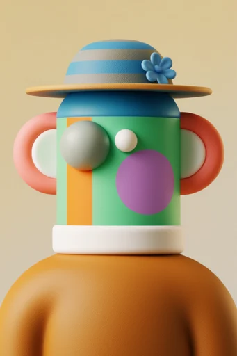 Tactile Clay Minimalist style reference image — playful design