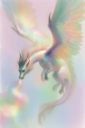 Luminous Ethereal Pastel style reference image — iridescent watercolor textures