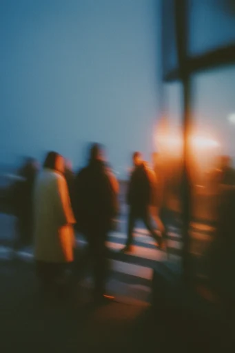 Luminescent Nocturnal Dreamcore style reference image — motion blur