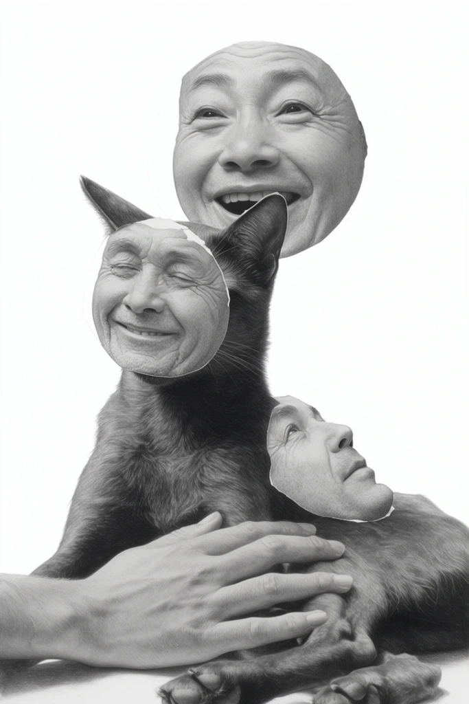 Monochrome Surrealist Realism style AI image example 3