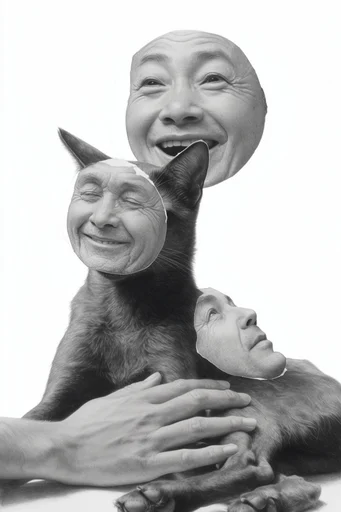 Monochrome Surrealist Realism style AI image example 3