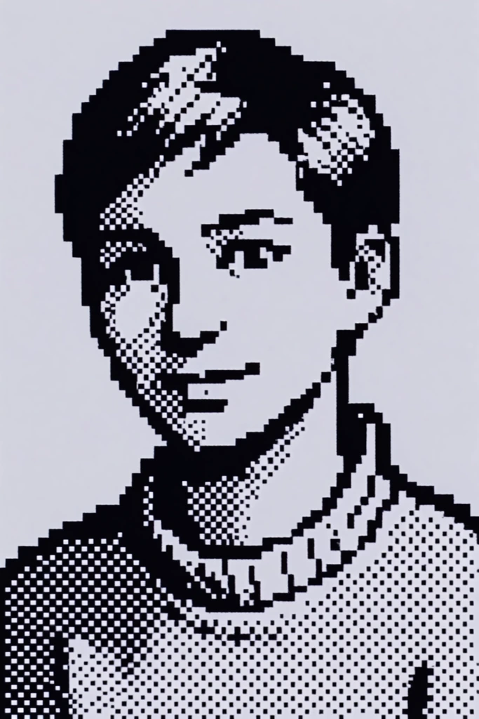 Retro Digital Dither style AI image example 1