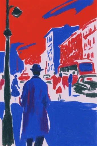 High-Contrast Fauvist Glitch style reference image — high-contrast color blocking