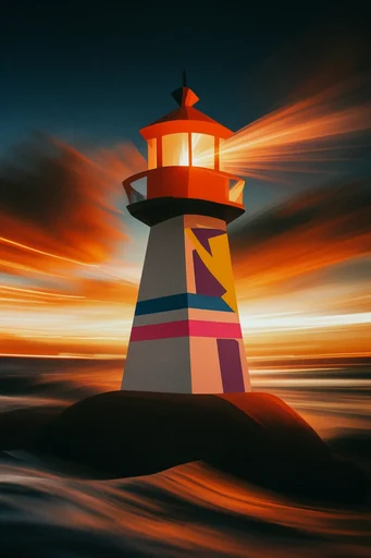 Kinetic Nocturnal Blur style reference image — glowing light streaks