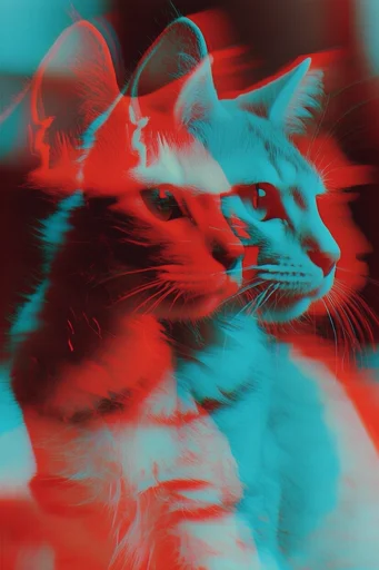 Surreal Chromatic Glitch style reference image — translucent layering