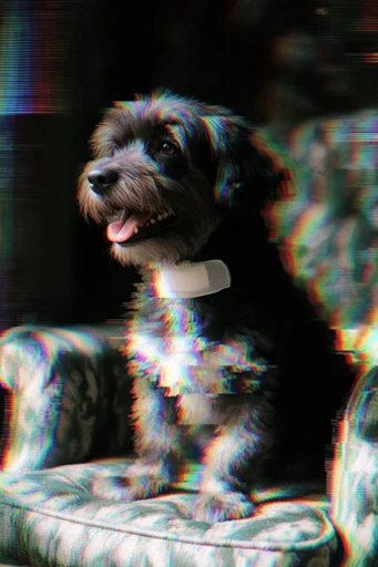 Chromatic Glitch Etherea style reference image — vhs scanline artifacts