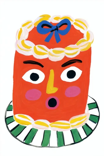 Textured Whimsical Fauvism style reference image — saturated pop surrealism