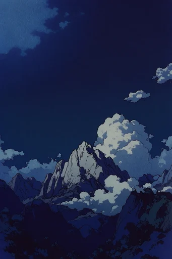 Nocturnal Graphic Cloudscapes style reference image — stippled texture