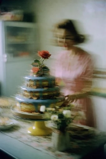 Kinetic Nostalgic Blur style reference image — stark diagonal shadows