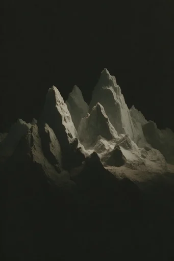 Atmospheric Brutalist Minimalism style reference image — chiaroscuro lighting