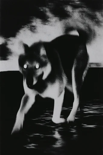 Submerged Noir Grain style AI image example 3