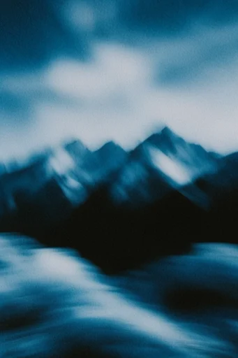 Spectral Blue Liminality style reference image — soft focus haze