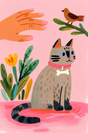 Vibrant Folk Fauvism style reference image — vibrant saturated palette