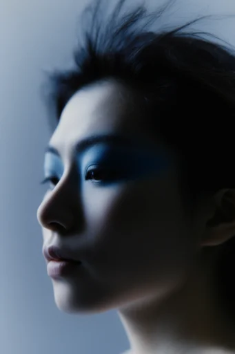 Nocturnal Avant-Garde Noir style reference image — deep twilight blue and black palette