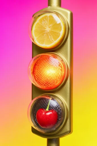 Vibrant Minimalist Botanical style reference image — vibrant color gradients