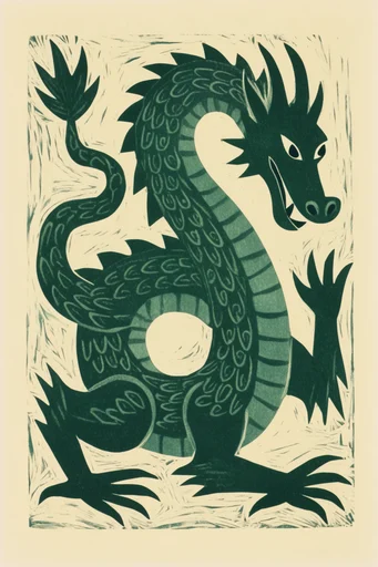 Acid Relief Printmaking style reference image — high-contrast graphic silhouette