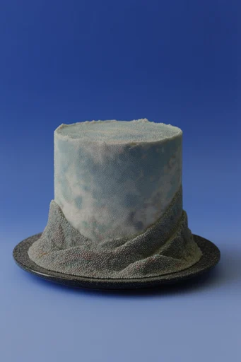 Tactile Surreal Topography style reference image — solid color background
