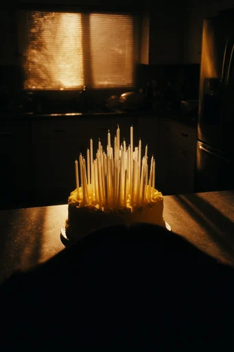 Amber Chiaroscuro Cinematic style reference image — minimalist composition