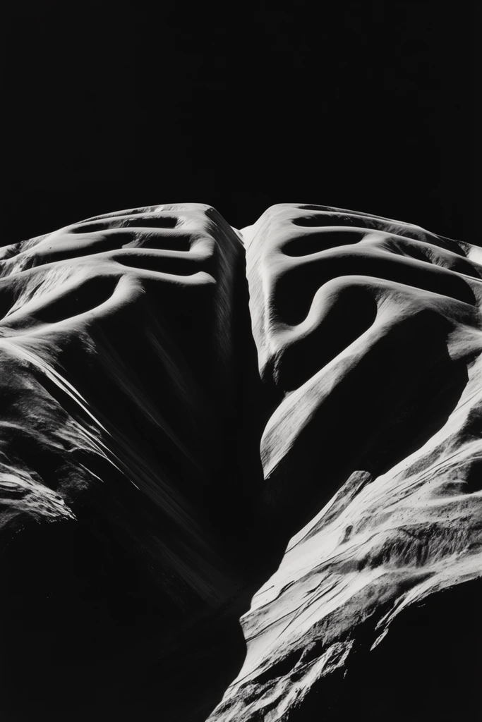 Monochrome Botanical Noir style AI image example 2