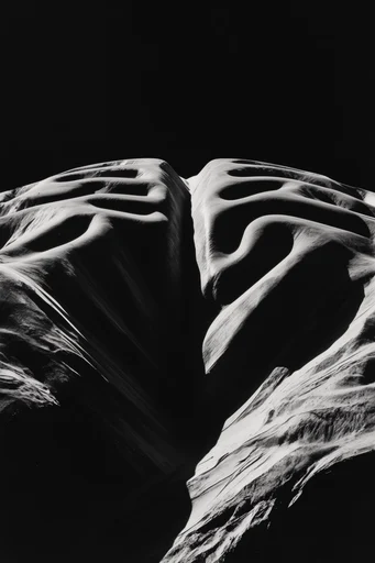 Monochrome Botanical Noir style AI image example 2