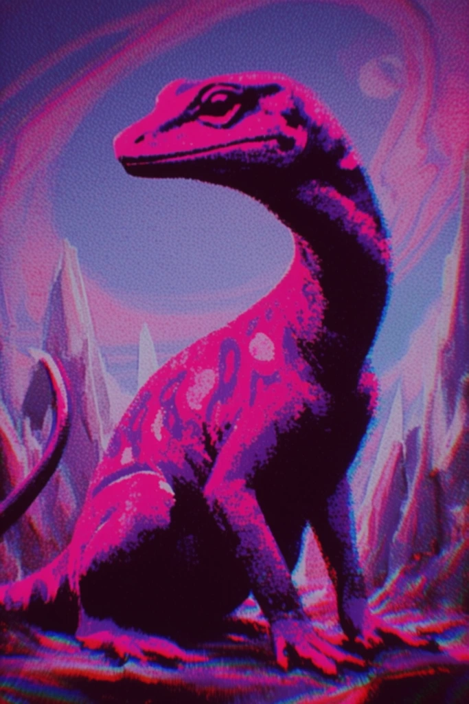 Neon Nocturnal Lo-Fi style AI image example 3