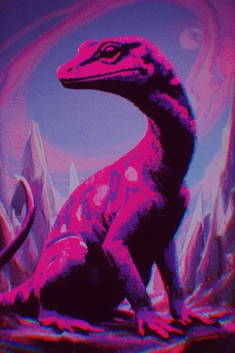 Neon Nocturnal Lo-Fi style AI image example 3