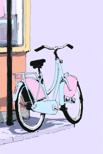 Graphic Minimalist Pop-Anime style reference image — bold ink line art