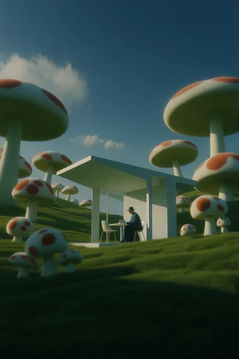 Surreal Pastoral Liminality moodboard — generate AI images in this style