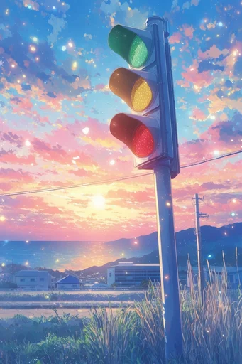 Ethereal Twilight Horizons style reference image — anime aesthetic