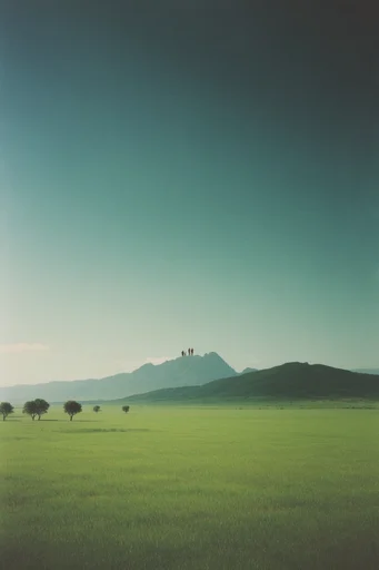 Cinematic Minimalist Liminality style reference image — cool color palette