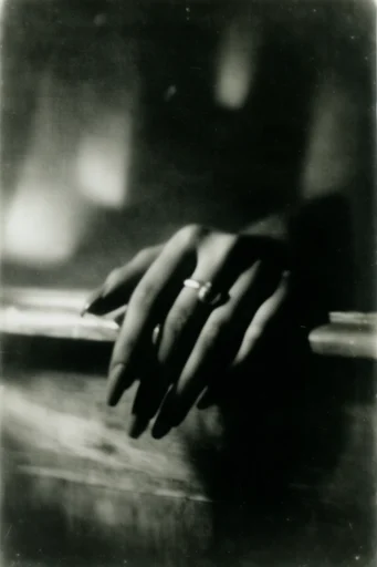 Haunting Monochrome Noir style reference image — liminal space