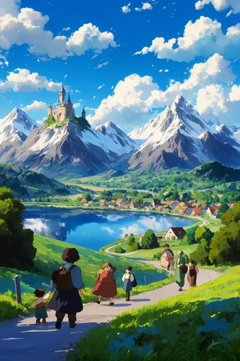 Vibrant Anime Dreamscapes style reference image — vibrant anime aesthetic