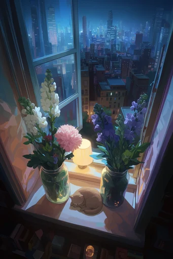 Cozy Cinematic Noir style reference image — angular geometric composition