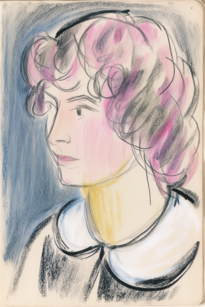 Expressive Hand-Drawn Sketchbook style AI image example 1