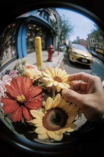 Cinematic Fisheye Streetwise style reference image — dramatic shadows