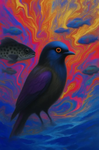 Luminous Mystical Surrealism style AI image example 3