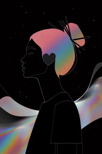 Iridescent Spectral Surrealism moodboard — generate AI images in this style