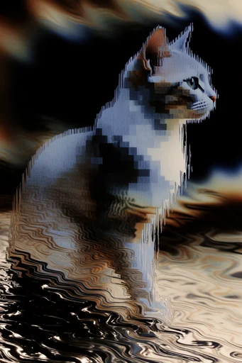 Corrupted Chrome Glitch style reference image — CRT scanlines