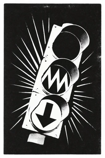 Gritty Monochromatic Punk Noir style reference image — vintage photocopy zine aesthetic