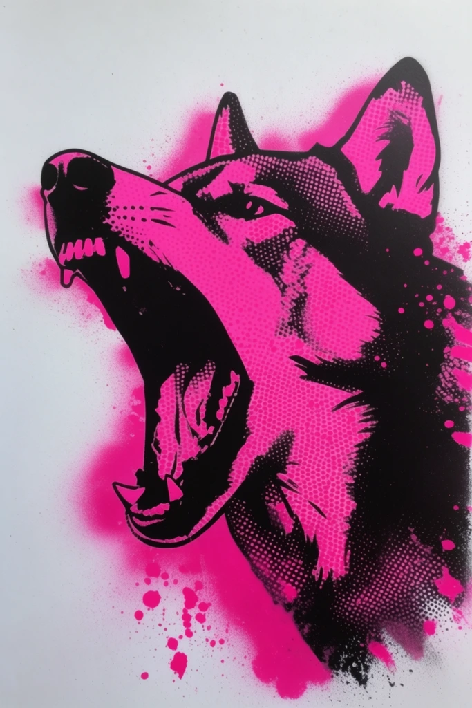 Gritty Neon Punk style AI image example 3