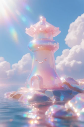 Ethereal Prismatic Dreamscape style reference image — jelly-like refraction