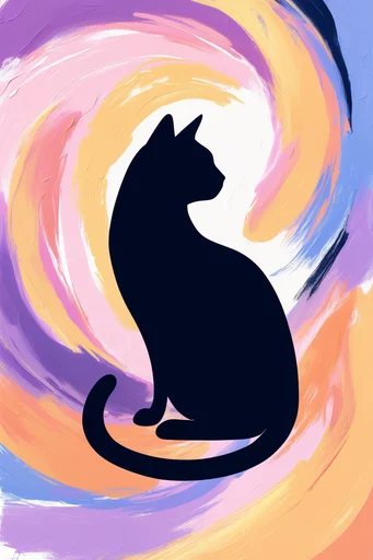 Textured Silhouette Minimalism style reference image — vibrant color layering