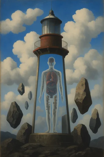 Celestial Surrealist Synthesis style reference image — starry night void