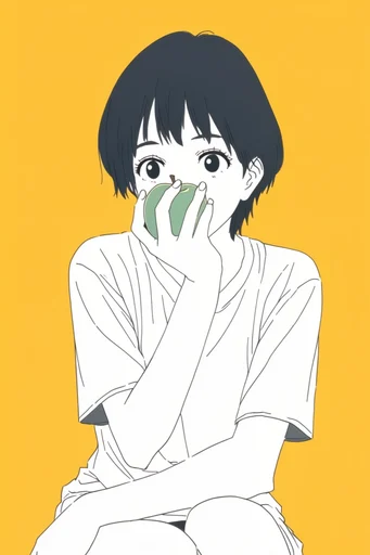 Graphic Minimalist Pop-Anime style reference image — pop art aesthetic