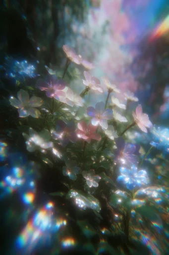 Luminous Prismatic Dreamscape style reference image — soft-focus bokeh