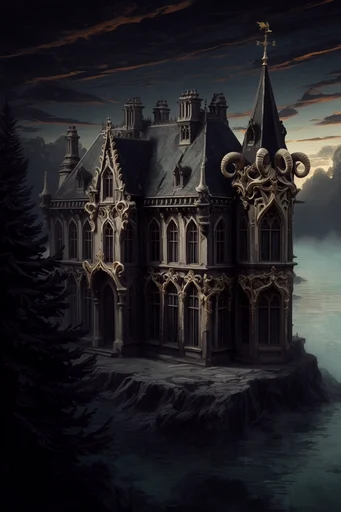 Opulent Gothic Surrealism style AI image example 4