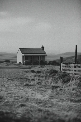Kinetic Noir Grain style reference image — heavy film grain