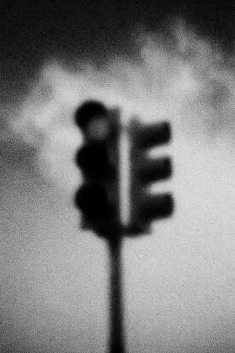 Ethereal Grain Noir style reference image — high-contrast monochrome