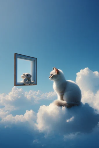 Surreal Infinite Horizon style reference image — symmetrical composition