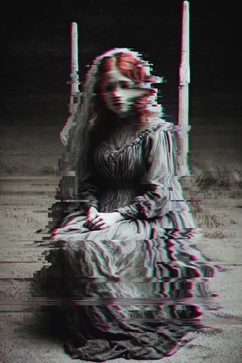 Analog Glitch Gothic style reference image — chromatic aberration